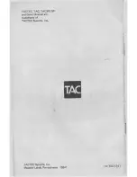 Preview for 19 page of Tactec TAC 310SX Programming Instructions Manual