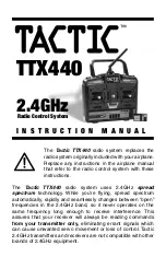 Preview for 1 page of Tactic TTX440 Instruction Manual