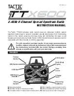 Preview for 1 page of Tactik TTX600 Instruction Manual