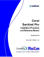 Preview for 1 page of Tadiran Telecom Coral Sentinel Pro Installation Procedure And Reference Manual