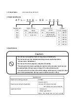 Preview for 4 page of TAISEI KOGYO ATL-A Series Instruction Manual