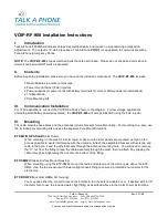 Talk-a-Phone VOIP-RF-900 Installation Instructions preview