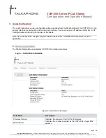 Preview for 5 page of Talkaphone VOIP-201C3 Configuration And Operation Manual