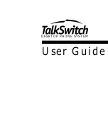 Talkswitch DESKTOP PHONE SYSTEM User Manual preview