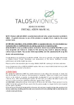 TALOS AVIONICS AEOLUS-SENSE Installation Manual preview