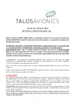 TALOS AEOLUS-SENSE PRO Installation Manual preview