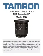 Preview for 1 page of Tamron A05 Manual