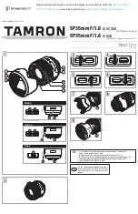 Tamron F012 Instruction Manual preview