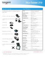 Preview for 2 page of Tangent Thin Tablet 310 Datasheet