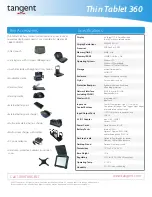 Preview for 2 page of Tangent Thin Tablet 360 Datasheet