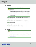 Preview for 21 page of Tangent VITA 474 User Manual