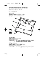 Preview for 2 page of Tanita HD 372 Operating Instructions Manual