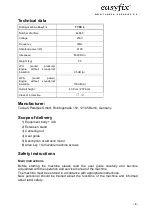 Preview for 2 page of Tannen Paradies EasyFix Type 4 User Manual