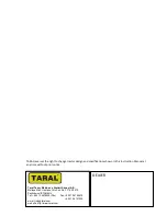 Preview for 102 page of TARAL 850 Instruction Manual