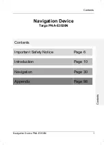 Preview for 2 page of Targa PNA-E3530N User Manual And Service Information