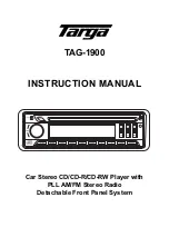 Preview for 1 page of Targa TAG-1900 Instruction Manual