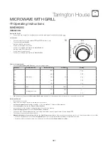 Preview for 7 page of Tarrington House MWD8820G Operating Instructions Manual