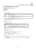 Preview for 9 page of Tarrington House MWD8820G Operating Instructions Manual