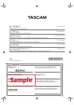 Preview for 58 page of Tascam BD-01U Owner'S Manual