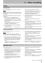 Preview for 29 page of Tascam CD-RW900mkII Owner'S Manual