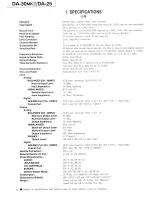 Preview for 2 page of Tascam DA-25 Service Manual