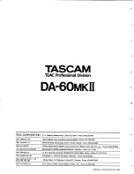 Preview for 58 page of Tascam da-60 mk II Owner'S Manual