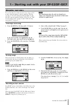 Preview for 21 page of Tascam DP-02 Owner'S Manual