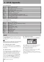 Preview for 62 page of Tascam DP-02 Owner'S Manual