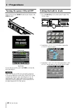 Preview for 26 page of Tascam HS-2000 Owner'S Manual