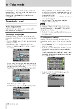 Preview for 70 page of Tascam HS-2000 Owner'S Manual