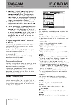 Preview for 2 page of Tascam IF-CB Owner'S Manual