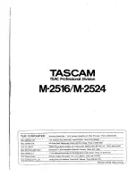 Preview for 48 page of Tascam M-2516 Owner'S Manual