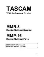 Preview for 1 page of Tascam MMR-16 Owner'S Manual Update