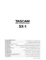 Preview for 38 page of Tascam SX-1 Quick Start Manual