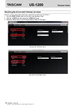 Preview for 2 page of Tascam US-1200 Release Notes