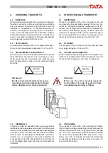 Preview for 13 page of TATA Motors TSW 151 Installation, Use And Manteinance Manual