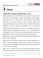 Preview for 3 page of TBK vision TBK-MD5431EIR User Manual