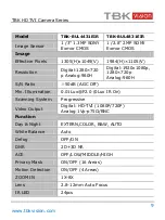 Preview for 10 page of TBK vision TBK-MD5431EIR User Manual