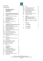 Preview for 2 page of TCF T Series Instruction, Operation And Maintenance Manual