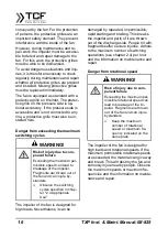 Preview for 16 page of TCF TXP Series Operating And Assembly Instructions Manual