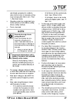 Preview for 37 page of TCF TXP Series Operating And Assembly Instructions Manual