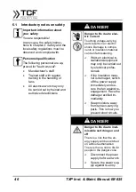 Preview for 46 page of TCF TXP Series Operating And Assembly Instructions Manual