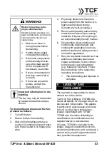 Preview for 53 page of TCF TXP Series Operating And Assembly Instructions Manual