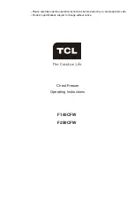 TCL F145CFW Operating Instructions Manual preview