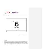 TCL Roku 6 Series User Manual preview