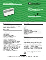 TCS Basys Controls SUPERSTAT SZW123 Product Manual preview