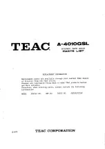 Preview for 39 page of Teac A-4010GSL Service Manual