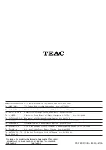 Preview for 76 page of Teac AD-600 Owner'S Manual