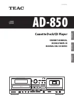 Teac AD-850 Owner'S Manual preview