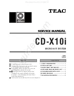 Teac CD-X10I Service Manual preview